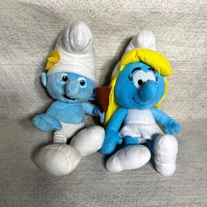 Smurfs Plush Toys Smurfette & Hefty Smurf Movie 2013 Collectible Set